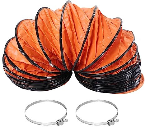 Manguera de Conducto Flexible de PVC, 10 Metros, para Ventilador y Tuber¨ªa, Color Blanco