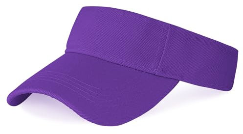 Marrywindix 1 pezzo di viola Sport Wear Athletic Visor Sun Sport Visor cappello visiera cappello regolabile per donne e uomini (taglia unica), Viola, Taglia unica