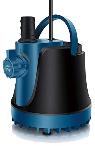 LNIDEAS 3000L/H Submersible Water Pump Aquarium Pump with Handle,Water Flow Control Ultra-Quiet Fish Tank Fountain Water Pump with 3m High Lift,3 nozzles 1.9m Power Cord(60, Watts)