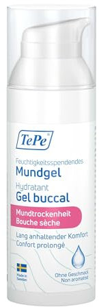 TePe Feuchtigkeitsspendendes Mundgel bei Mundtrockenheit, ohne Geschmacksstoffe, das Mundgel mindert das Gefühl von Mundtrockenheit, einfach anzuwenden, auch unterwegs