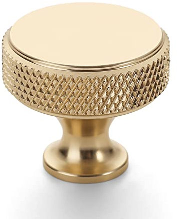 Amerdeco 10 Pack Gold Knurled Cabinet Knobs Kitchen Cabinet Handles for Drawer Dresser, Cupboard and Wardrobe