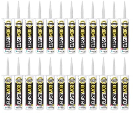 ELASTIMOR Mortero Sellador, Cemento Express, Impermeable, para encintados, llagueados, sellados, rejunteados, reparaciones, Tubo 310 ml x24