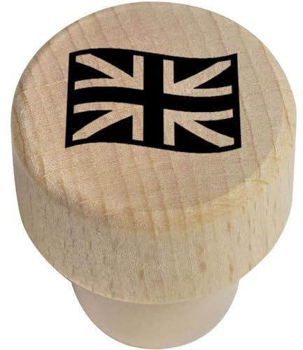 19mm 'British Flag Union Jack' Wooden Bottle Stopper/Cork (BS00027250)
