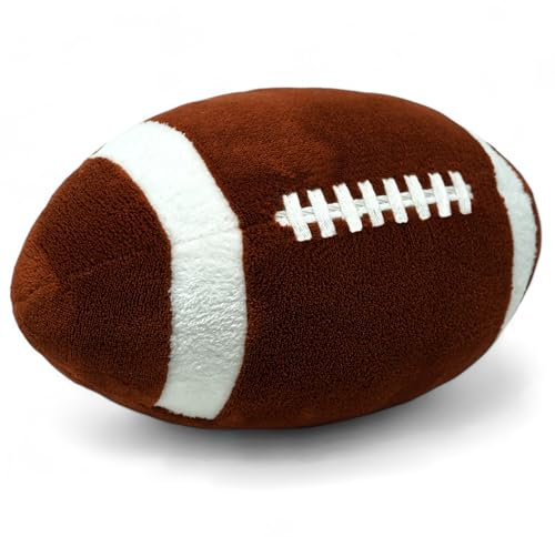 40YARDS American Football Kissen (maßstabsgetreu) - Indoor Football - Weiches Plüschkissen als Football Deko auf dem Sofa oder Football Geschenk für Fans