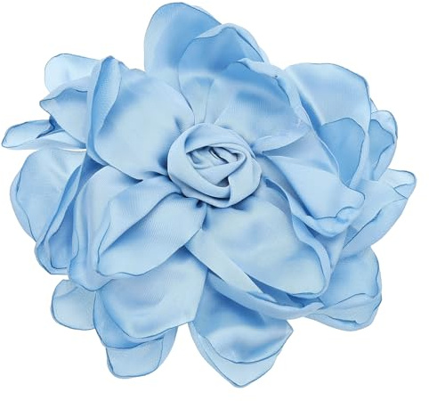 PATIKIL Rose Flower Hair Clips, Fabric Brooch Pins for Women Wedding Party Dance Dress Clothes Accessories Valentine's Day Gifts, Lake Blue