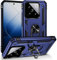 Verco Hybrid Armor Shield Case für Xiaomi 14 Pro Hülle, extrem robust mit Magnet Fingerring Halter Handyhülle für Xiaomi 14 Pro 5G Panzerhülle, Blau