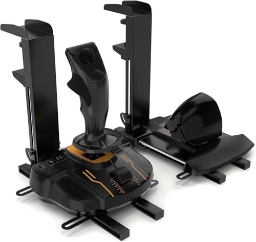 DIWANGUS UK 2-Pack Hotas Desk Mount para Joystick de Simulación de Vuelo, Compatible con Thrustmaster T16000M FCS/TCA/T.Flight HOTAS 1/4, Logitech G X52/X52 Pro/X56 (Joystick No Incluido)