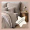Amqua Mako Satin Bettwäsche 135 x 200 cm Farbe Taupe | Bettwäsche Set 135x200 inkl. 40x80 Kissenbezug | ägyptische Baumwolle Bettwäsche 135x200 40x80 | Aesthetic Bettwäsche einfarbig
