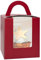 Gcardist Elegant Wine Cupcake Boxes 25pcs Single Cupcake Holders with Window 4x3x3cm Cupcake Containers