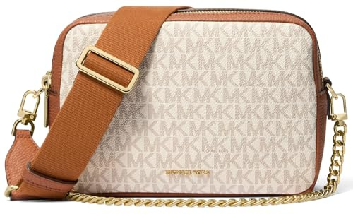 Michael Kors Women's Bryant Medium Double Zip Chain Camera Crossbody Bag Crossbody Bag