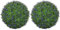 HOMCOM Lot de 2 lavandes artificielles, Plante d'intérieur de 42 cm, Plante Artificielle en Forme de Boule, Grandes Fleurs artificielles décoratives pour la Maison, Le Bureau, l'entrée, Le Jardin,