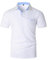 VMSUCIJ Mens Polo Shirts Short Sleeve Classic Cotton Collared Neck Tshirt with Pocket,White 45,L