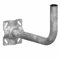 TECHZOCO Soporte Pared en L para Antena, Soporte Antena satélite, Soporte parabólica, Soporte tubular tipo L, Acero galvanizado, Distancia a Pared 31 cm, Apto para Antenas hasta 60 cm, Tubo ø30 mm