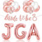 Bride To Be Deko, 32 inch JGA Deko Ballons, Flagge in Roségold, Girlande mit Glitzerpartikeln, 12 inch Junggesellenabschied Frauen Ballon, Bride To Be Luftballons, für Bachelorette Party Hochzeit