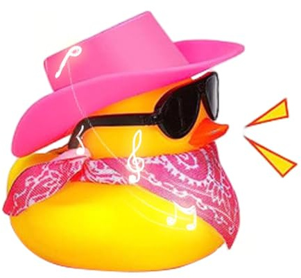 Cowboy-Ente - Cowboy Gummiente | Lustige Gummi Enten | Badeente Lustige Quietscheenten Badespielzeug | Coole Badeenten | Coole Rubber Ducks | Gummienten Badespielzeug-Schwimmente Spielzeug-Ornament