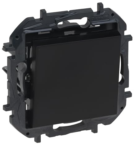 LEGRAND Poussoir composable 6A pour installation encastrée, gamme Niloé Step, couleur anthracite, 398234B