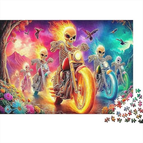 Motorcycle 1000 Teile Biker Gang Puzzle Recyceltes Karton Erwachsene Lernspiel Entspannung Wanddekoration Geschenk Einzugsgeschenk 52x38cm