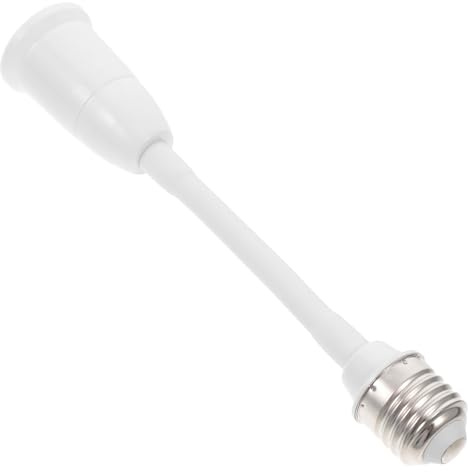 HONMEET Ventilateur Plafond à Visser sur Douille E27 en Plastique et Métal Rallonge de Prise Flexible pour Éclairage Multi Angle Adapté aux Espaces Outdoor et Homes