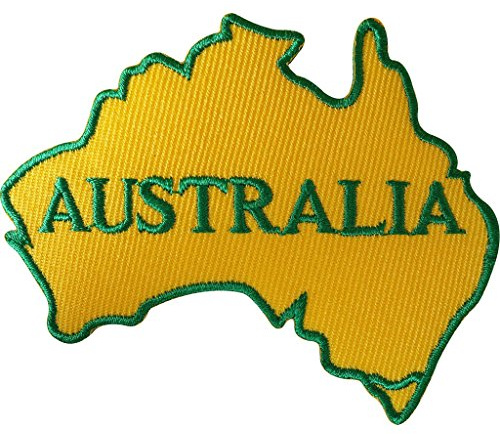 Australien-Aufnäher, zum Aufbügeln oder Aufnähen, für Kleidung, Jacken, Jeans, australische Stickerei