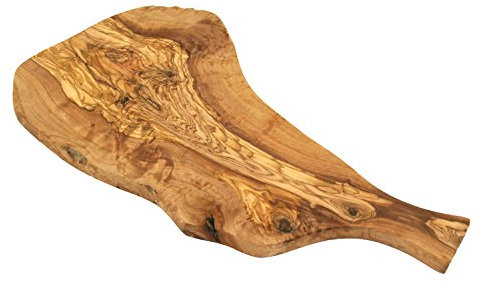 D.O.M.® - Tagliere in legno d'ulivo, stile rustico, circa 38 cm