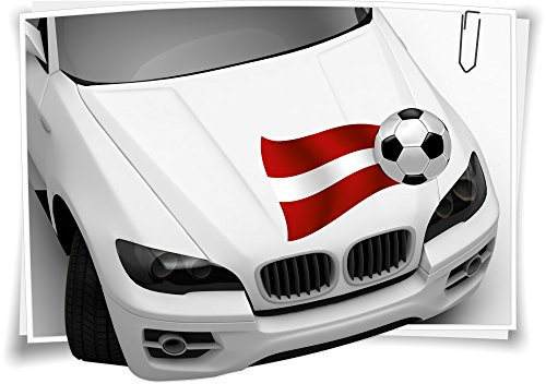 Medianlux Österreich Flagge Autoaufkleber Fahne Fußball Aufkleber Auto EM WM Motorhaube Sticker