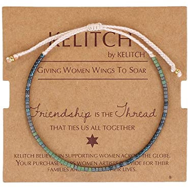 KELITCH Boho-Farbe Kristall Shell Perlen Freundschaft Armbänder Handgemachte Strand Armband Armreifen Schmuck Für Frauen (Farbe C)