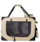 Zedelmaier Faltbare Hundebox | Transportbox für Hund & Katze | Hundebox Auto | Faltbarer Hundekäfig für (XL - 55 x 80,5 x53 cm, Beige)