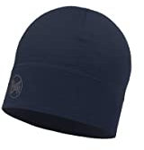 Buff® Merino HAT, Naturfaser, eine Lage 100% Merino-Wolle, schwarz, grün oder blau (Solid Navy)