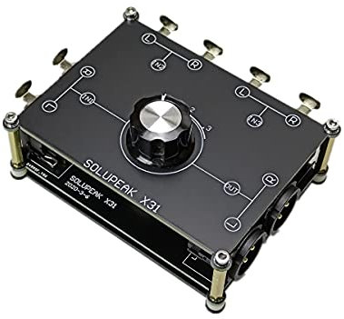 X31 XLR Balanced Cable Switch Signal Sources selector 3 in 1 Out Audio switcher Splitter Box