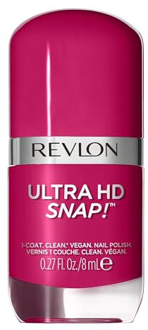 REVLON Smalto Ultra Hd Snap! Formula Glossy E 100% Vegana Con 75% Di Ingredienti Naturali E Idratanti Ed Elevata Copertura, 029 BERRY BLISSED, 8 ml, Confezione da 1