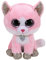 Ty - Beanie Boo's - Peluche Fiona le chat 15 cm, Rose et Blanc, TY36366