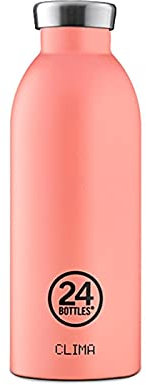 24BOTTLES Clima Bottle - Borraccia Termica 500 ml Acciaio Inox, Bottiglia Termica Thermos 100% Ermetico (12h Hot 24h Cold) dal Design Italiano, Borracce Termiche Ecologiche, Water Bottle Blush Rose