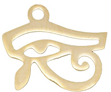 DICOSMETIC 5pcs Edelstahl Goldenes Ägyptisches Auge des Horus Anhänger Wedjat Auge Anhänger Antikes Ägypten Schutz Schmuck Amulett Halskette Für Halskette Armband Ohrringe Herstellung