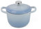 SHALOLY Cast Iron Round Cocottes - 16cm Mini Cocotte Casserole Dishes with Enamel Coating Stew Pot, Suitable for Gas Stoves/Induction Cooker Etc,Purple (Blue)