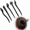 Basetousual 5 Pièces Baguettes à Cheveux en Bois, Épingle A Cheveux Chinoise Vintage, Vintage Cheveux Baguettes, Cheveux Tressés pour Dames et Filles (Noir)