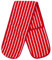 Red Oven Gloves for Kitchen Baking and Cooking, Professional Heavy Duty Butchers Stripe Double Oven Gloves for Pot Pan Tray, Red Heat Resistant Oven Gloves