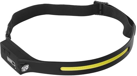 EMOS - aufladbare Stirnlampe mit Bewegungssensor - rotes Licht - Helligkeit 380lm, Leuchtweite 30m - 4 Leuchtmodi - Leuchtdauer 12 Std. - wetterfest, stoßbeständig - verstellbares Band - für Außen