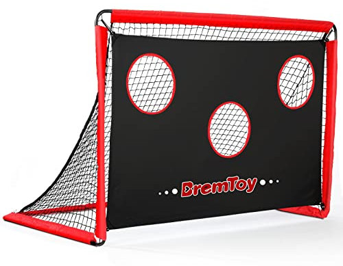 BremToy Porta da Calcio Bambini, 2 in 1 Porta Calcio Giardino con Bersaglio, 180x120x120cm Porta da Calcio da Giardino da Casa e Esterno