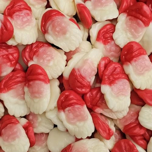 Sweets and Candy® Christmas Santas 1Kg - Bulk Christmas Fruity Jelly Sweets Shaped Like Santa Faces - Xmas Themed Treats - Bulk 1 Kilo Bag - A Great Sweet Gift Idea or Festive Baking Decorations