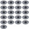Enkotrade 21 Stück Abdeckkappen für Schrauben Anthrazit, Torx T25, 6-Lobe, Zierkappen zum Abdecken mit Kopflochbohrung, einstecken in Kopf Loch, Schraubenkappen
