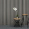 WBM Cre8 Acoustic Slat Wall Panel - Decorative & Sound Absorbing Wooden Slatted 3D Feature Wall Pannelling - Living Room Bedroom Interior Easy Installation - 2400mm x 600mm Light Oak Grey
