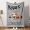 Niyewsor Papa Geschenk Geburtstag, Flanelldecke Geschenke für Papa von Tochter Sohn, Geburtstagsgeschenk für Papa, Bester Papa Geschenke für Weihnachten (Grau,157 * 132cm)
