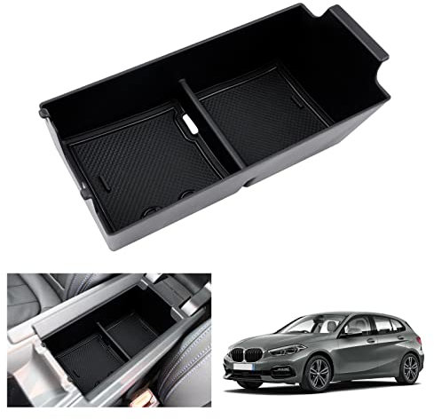 GAFAT Compatible avec BMW Série 1 F40 Serie 1 F40/ Série 2 F44 Gran Coupé 2020-2023 2024 Console Centrale Boîte de Rangement, Serie 1 F40 Serie 2 F44 2024 Organiseur d'Accoudoir