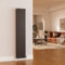 EMKE 1600 x 300 mm Radiator Cover Anthracite Vertical Radiator Tall Radiator Wall Mounted Modern Double Flat Panel Radiators Central Heating Radiator Bathroom Radiators for Bedroom Sitting Room