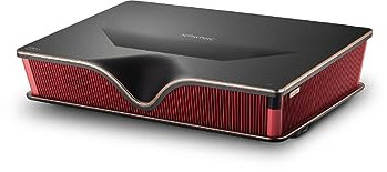 P2000 Proiettore laser triplo 4K a ottica ultra corta, 2500 ANSI Lumen, altoparlante 50W, supporto Dolby e DTS, 3D, HDR10, UST Proiettore Laser TV per Home Cinema (Fire TV Stick 4K Max Incluso)