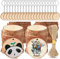 Holzscheiben Set, 20 Stücke Baumscheiben Schlüsselanhänger + 30 Stücke Runde Holzscheiben mit Loch und 10m Juteseil, Holzscheiben Klein für DIY, Hochzeit Dekoration, Geschenk-Dekoration