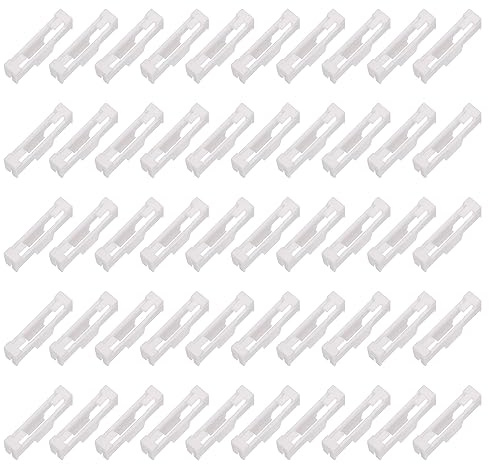 sourcing map 50 Pcs Servo Cable Clips Lock, ABS Servo Extension Safety Cable Buckle Fixing Holder for RC Plane Boat DIY Model White