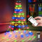 Christmas Tree Lights Multicoloured - 2M/6.6FT x 12 Strands 240LEDs Mains Powered Fairy Lights Waterproof with Remote & 8 Modes Memory Timer String Light for Outside Indoor Xmas Party Decorations
