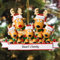 witfox Personalisierte Weihnachtskugel mit 2/3/4/5/6/7/8 Familiennamen - 2024 Personalisierte Weihnachtsbaumdekoration aus Harz Familie, Partner und Freunde 5