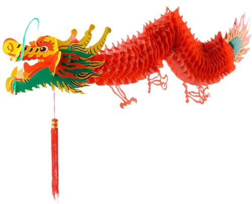 Luxshiny Décoration nouvel an chinois Décoration de dragon chinois pendentif fête du printemps décoration de plafond de dragon décoration intérieure pendentif nouvel an de style chinois 3d